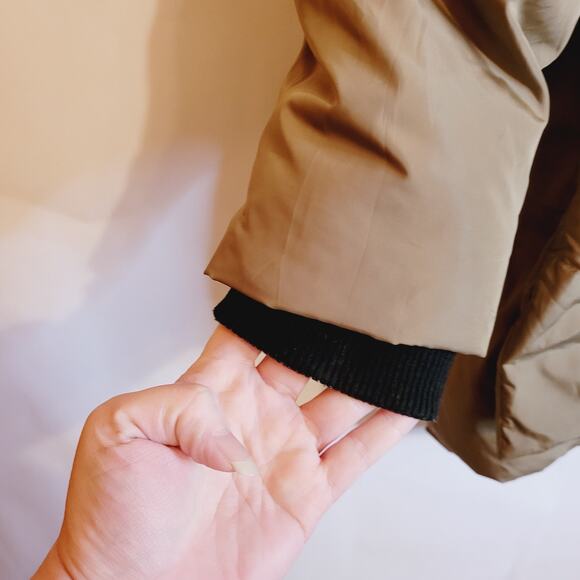 Orolay beige duck down filled thickened mid length hooded ski coat XL - Picture 10 of 16